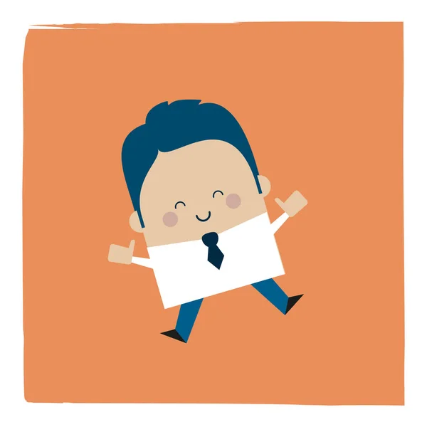 Illustration of a happy businessman