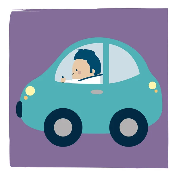 Illustration of a happy driver