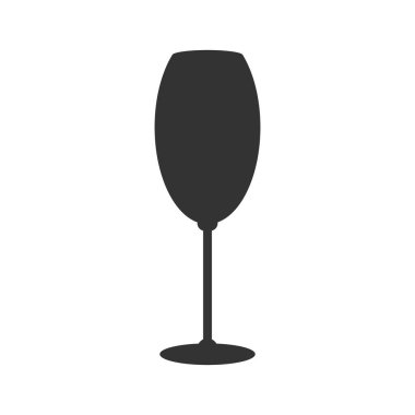 Siluet Klasikleri Şarap Cam Simgesi Pictogram Asgari Tasarım Elemanı Şarap İlgili İçerik. Ayrı Vektör illüstrasyonu Şarap veya Alkol Tematik Menü Kartları Pankartı, Broşür, fiyat etiketi, etiket