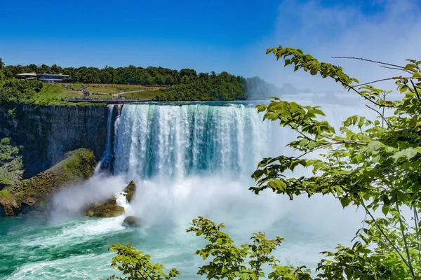 Cascate Del Niagara Cielo Blu — Foto Stock