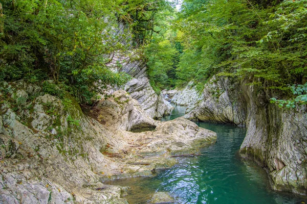 Floden Djävulens Gorge Sochi — Stockfoto