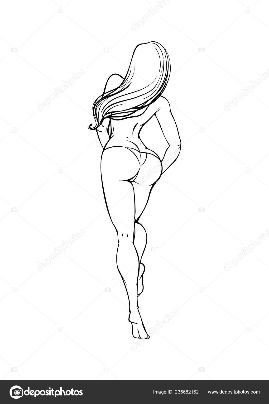 Sexy Girl Athletic Figure Beautiful Booty Legs Passionate Woman Bikini - St...