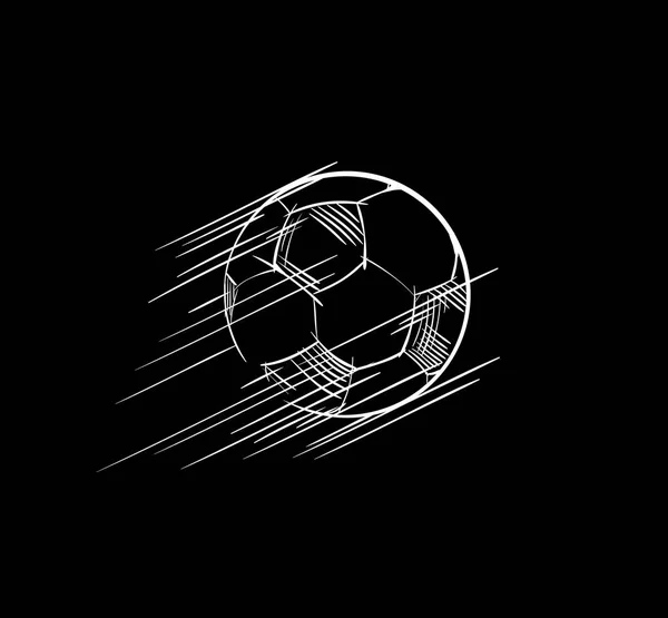 Objetivo Balón Fútbol Volando Icono Logo Fútbol Europeo Juego Deportes — Archivo Imágenes Vectoriales