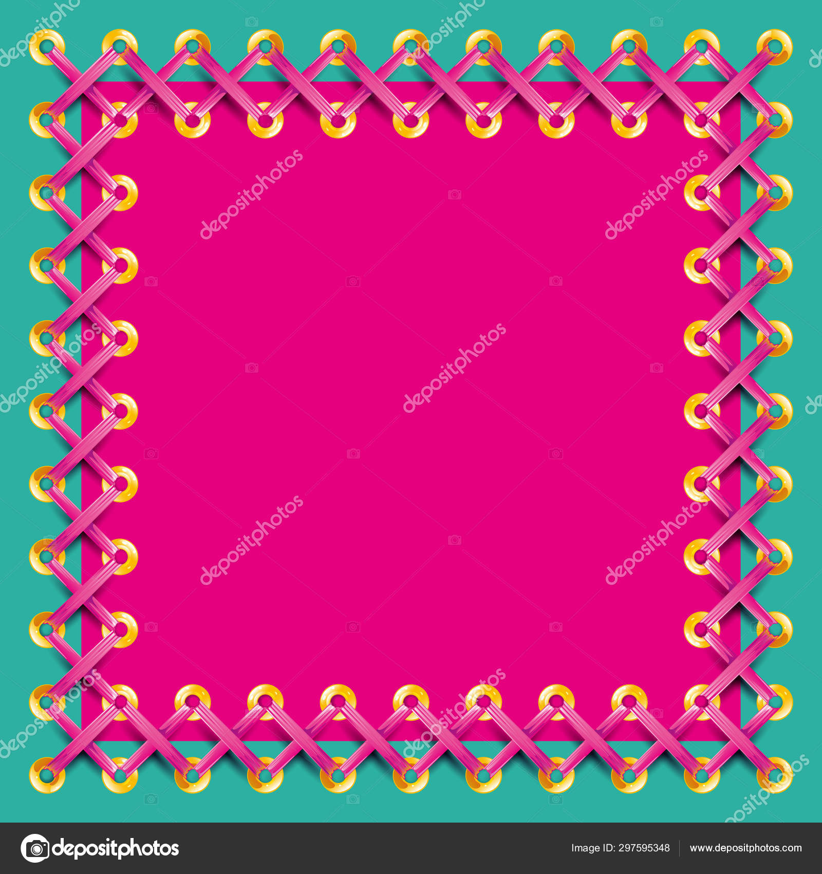 Square Lace Frame Silk Fabric Swirls Corset Lacing Weaving Ribbons Stock  Vector by ©Kseniyart 297595348, image size:1600x1700