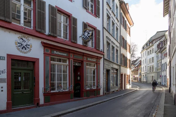 Centrum van de historische stad van Basel — Stockfoto