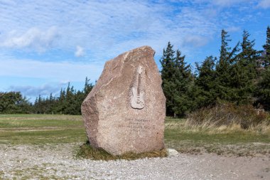 Jimi Hendrix anıt taş Fehmarn, Almanya