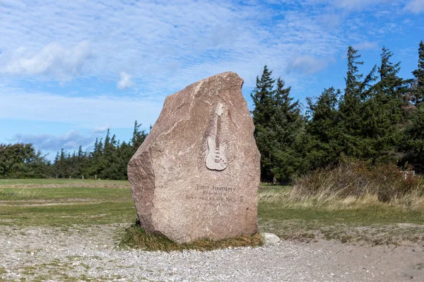Jimi Hendrix anıt taş Fehmarn, Almanya