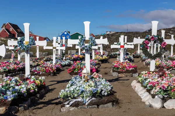Qeqertarsuaq 묘지, 그린란드 — 스톡 사진