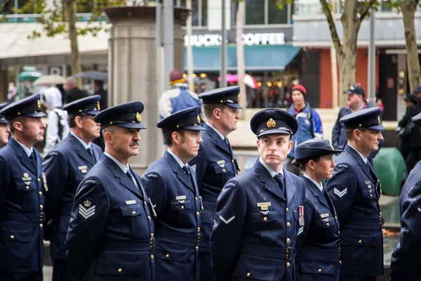 Desfile de recordação do Dia ANZAC em Melbourne 2015 — Fotografia de Stock