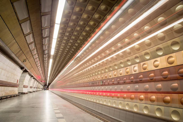 Estación de metro de Muzeum en Praga — Foto de Stock