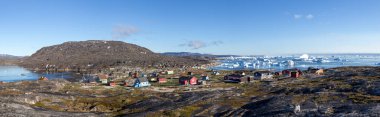 Panoramic view of Rodebay, Greenland clipart