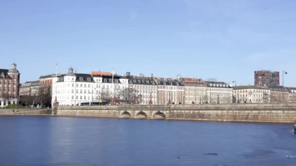 Puente Queen Louises en Copenhague, Dinamarca — Vídeos de Stock