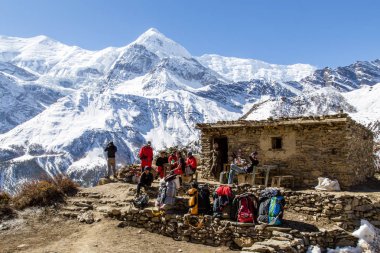 Nepal Annapurna devre üzerinde hiking