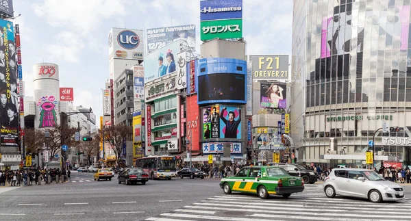 Beroemde Shibuya Crossing in Tokio, Japan — Stockfoto