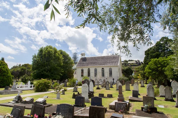 교회 및 묘지 러셀, 뉴질랜드 — 스톡 사진