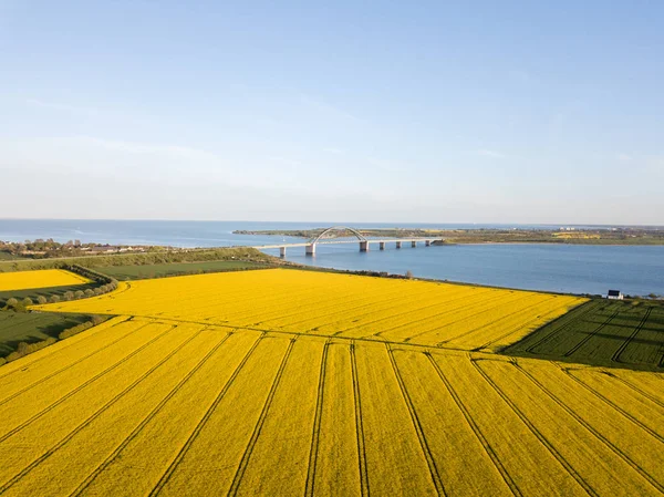 Fehmarnbrücke aus der Vogelperspektive — Stockfoto