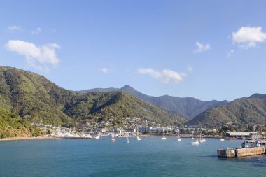 Yeni Zelanda'da Picton manzara