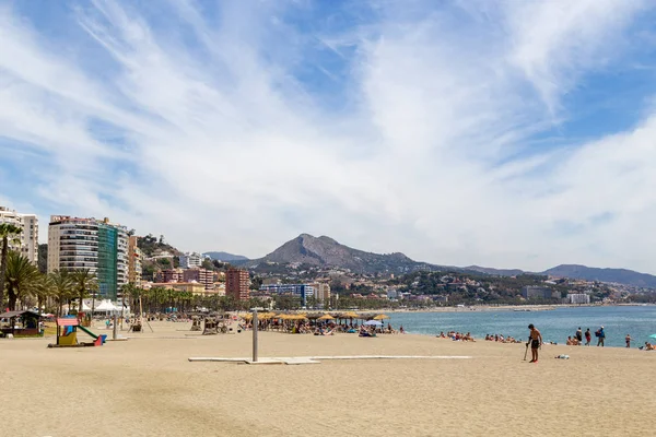 Spiaggia di Malagueta a Malaga, Spagna — Foto Stock