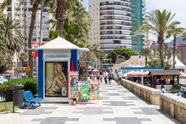 Lungomare Malagueta Beach a Malaga, Spagna — Foto Stock