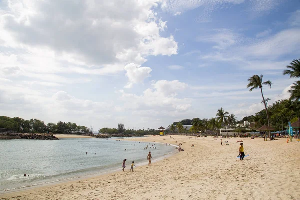 Playa Siloso en la Isla Sentosa, Singapur — Foto de Stock