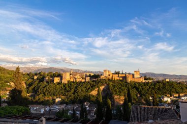 Granada, Ispanya Alhambra Sarayı güzel görünümü