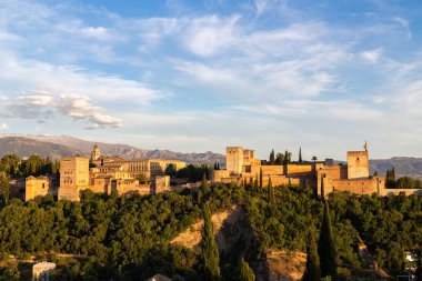 Granada, Ispanya Alhambra Sarayı güzel görünümü