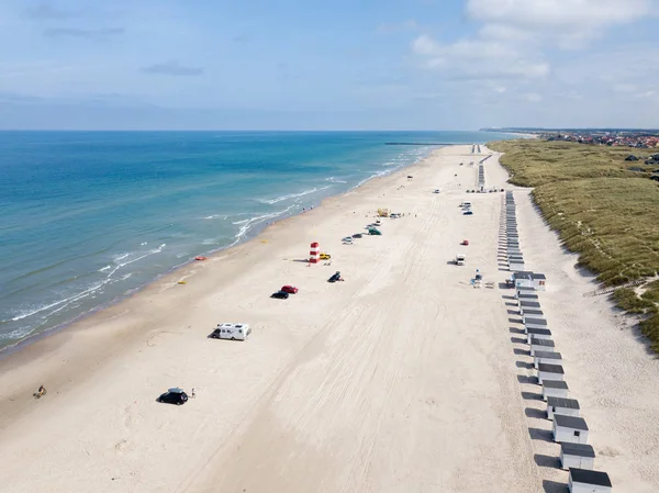 Havadan drone lokken Beach, Danimarka görünümü