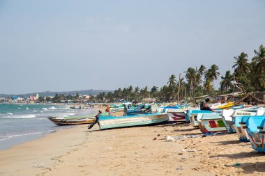 Trincomalee Beach balıkçı tekneleri, Sri Lanka