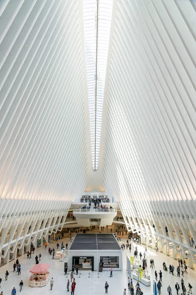 Станция Всемирного торгового центра в Нью-Йорке, США — стоковое фото