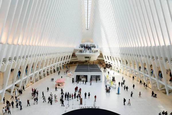 Станция Всемирного торгового центра в Нью-Йорке, США — стоковое фото
