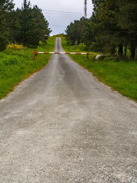 Camino Cerrado Por Barrera — Foto de Stock
