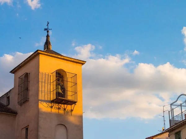Kościół San Ildefonso Madrycie Zachodzie Słońca — Zdjęcie stockowe