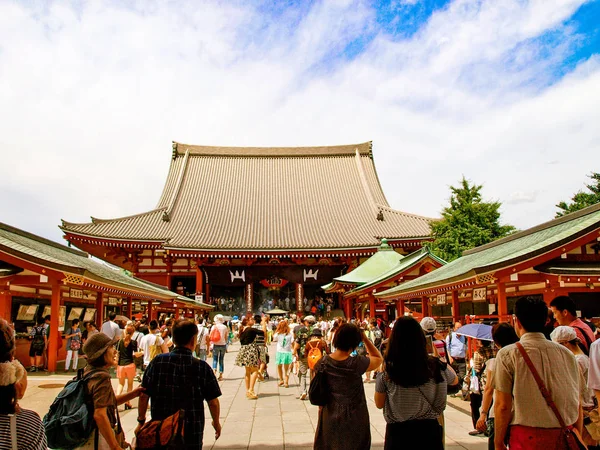Tóquio Japão Julho 2013 Pessoas Templo Sensoji — Fotografia de Stock