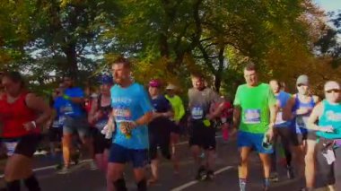 New York, Amerika Birleşik Devletleri - Kasım, 4-2018 - insanlar Maraton koşusu