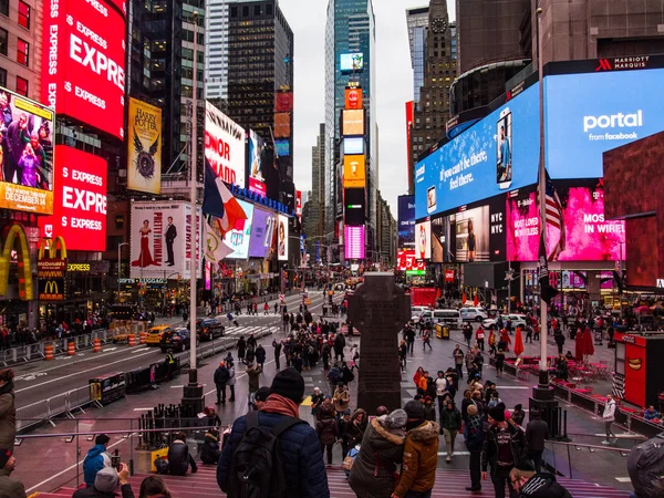 New York United States November 2018 Tourists Times Square — Stock Photo, Image