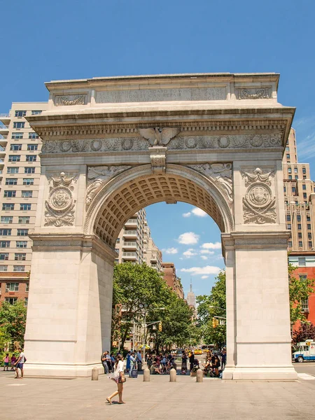 Nueva York Estados Unidos Junio 2014 Arch Washington Square Park —  Fotos de Stock