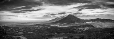 Panoramic view from Pacaya volcano clipart