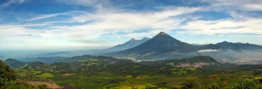 Panoramic view from Pacaya volcano clipart