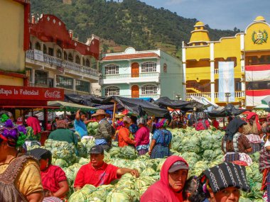 Almolonga - Guatemala - 8 Eylül 2014 Almolonga Pazar Guatemala