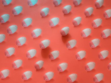 Güçlü mercan Paskalya yumurta desen