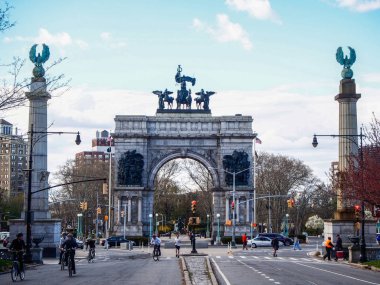 New York, Amerika Birleşik Devletleri-27 Nisan 2015: Grand Army Plaza N