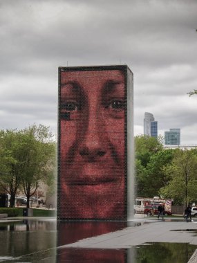 Chicago-Amerika Birleşik Devletleri, Mayıs 12, 2015 sanatçı tarafından Crown Fountain 