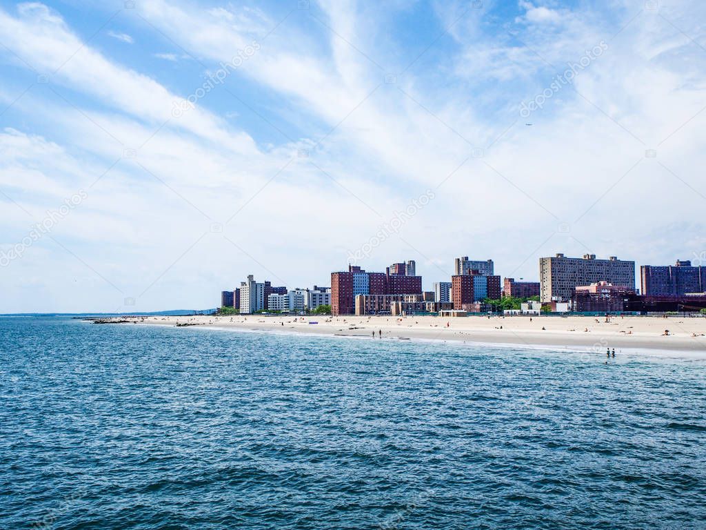 Coney island beach in New York