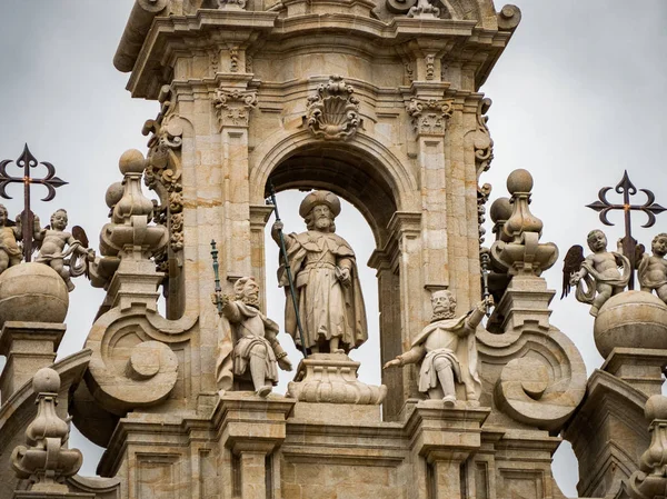 Statua di San Giacomo nella Cattedrale di Santiago de Compostela — Foto Stock