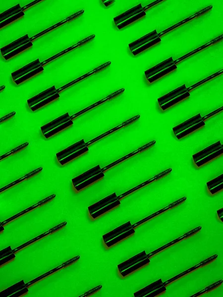 Pinselrandmuster Auf Grünem Hintergrund — Stockfoto