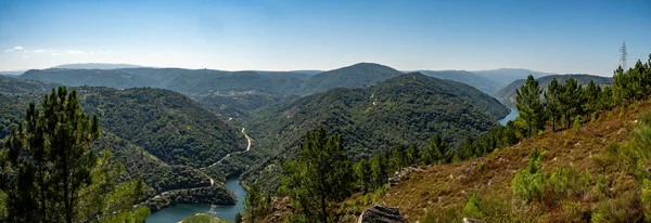 Panoramic View Duque Viewpoint Ribeira Sacra Lugo Galicia Spain — Stock Photo, Image