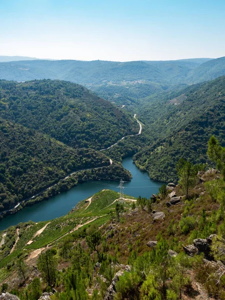 Vista Panorámica Del Mirador Duque Ribeira Sacra Lugo Galicia España — Foto de Stock