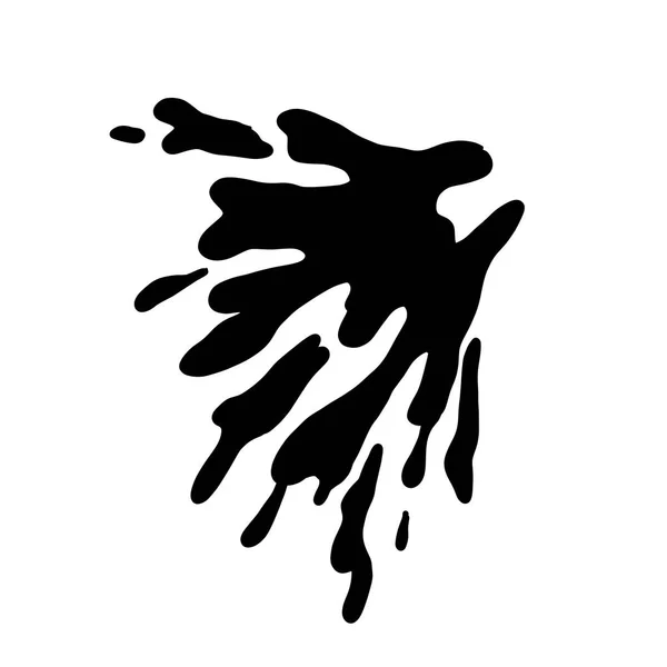 Hand Getekende Silhouet Van Water Splash Vectorillustratie — Stockvector
