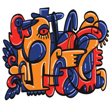 Elle çizilmiş doodle koleksiyonu.