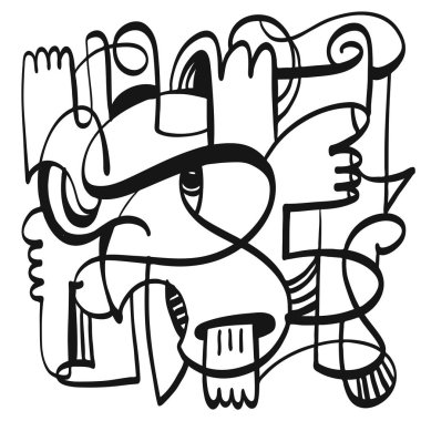 Elle çizilmiş doodle koleksiyonu.